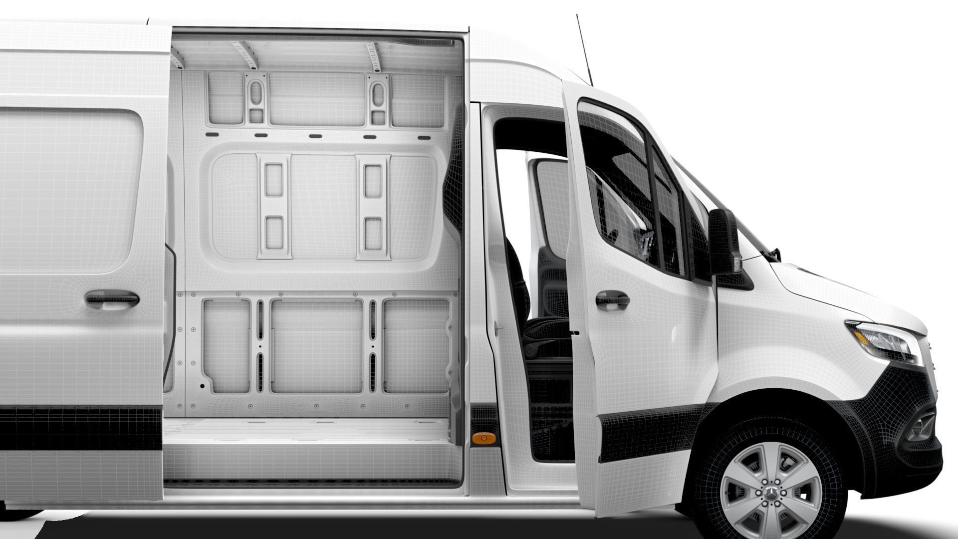Mercedes Benz eSprinter Panel Van L2H2 FWD HQ Interior 2024 3D model_15