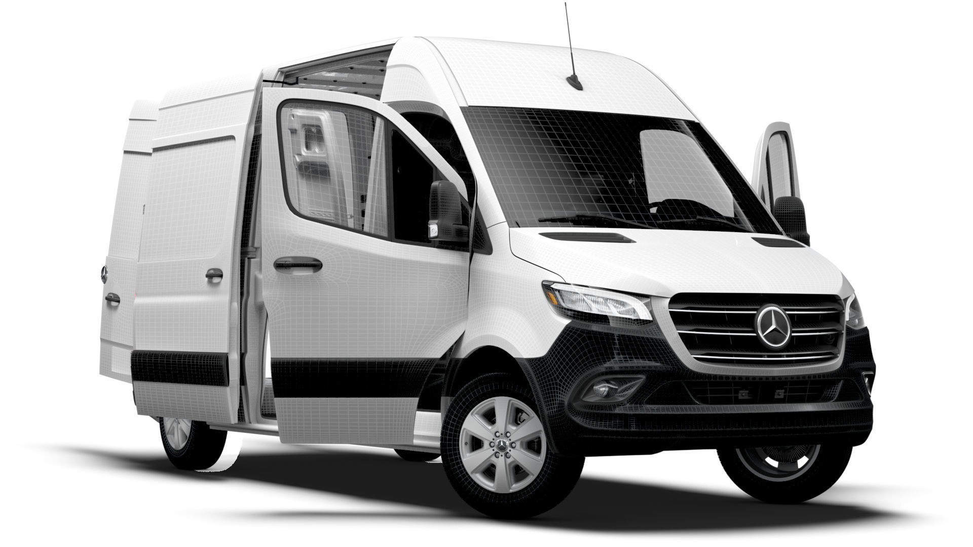 Mercedes Benz eSprinter Panel Van L2H2 FWD HQ Interior 2024 3D model_14