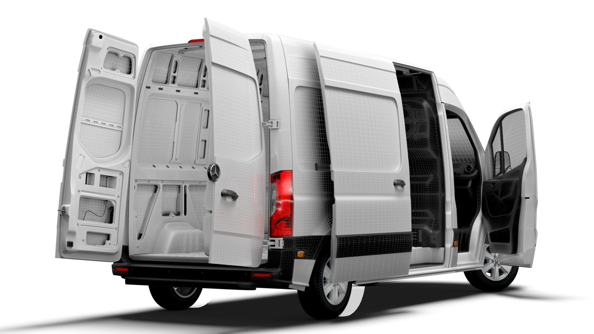 Mercedes Benz eSprinter Panel Van L2H2 FWD HQ Interior 2024 3D model_19