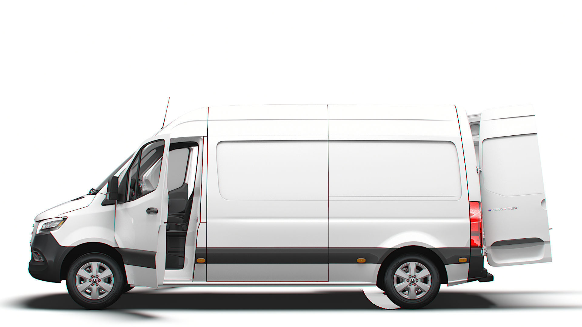 Mercedes Benz eSprinter Panel Van L2H2 FWD HQ Interior 2024 3D model_4