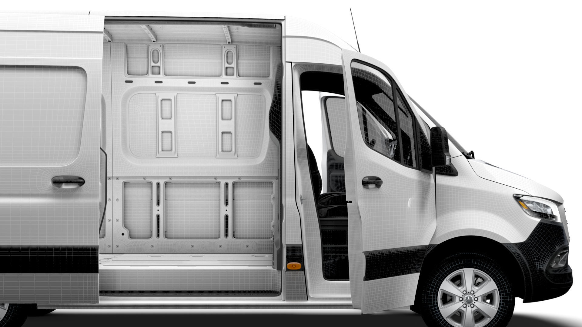 Mercedes Benz eSprinter Panel Van L2H2 RWD HQ Interior 2024 3D model_15
