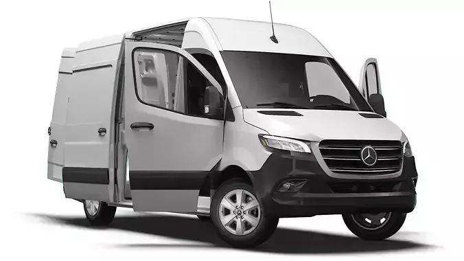 Mercedes Benz eSprinter Panel Van L2H2 RWD HQ Interior 2024 3D model