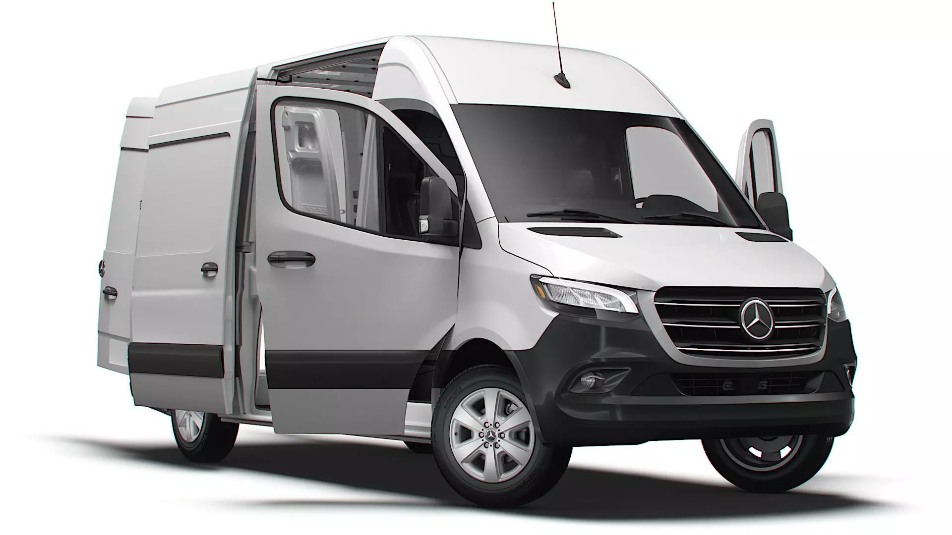 Mercedes Benz eSprinter Panel Van L2H2 RWD HQ Interior 2024 3D model_0