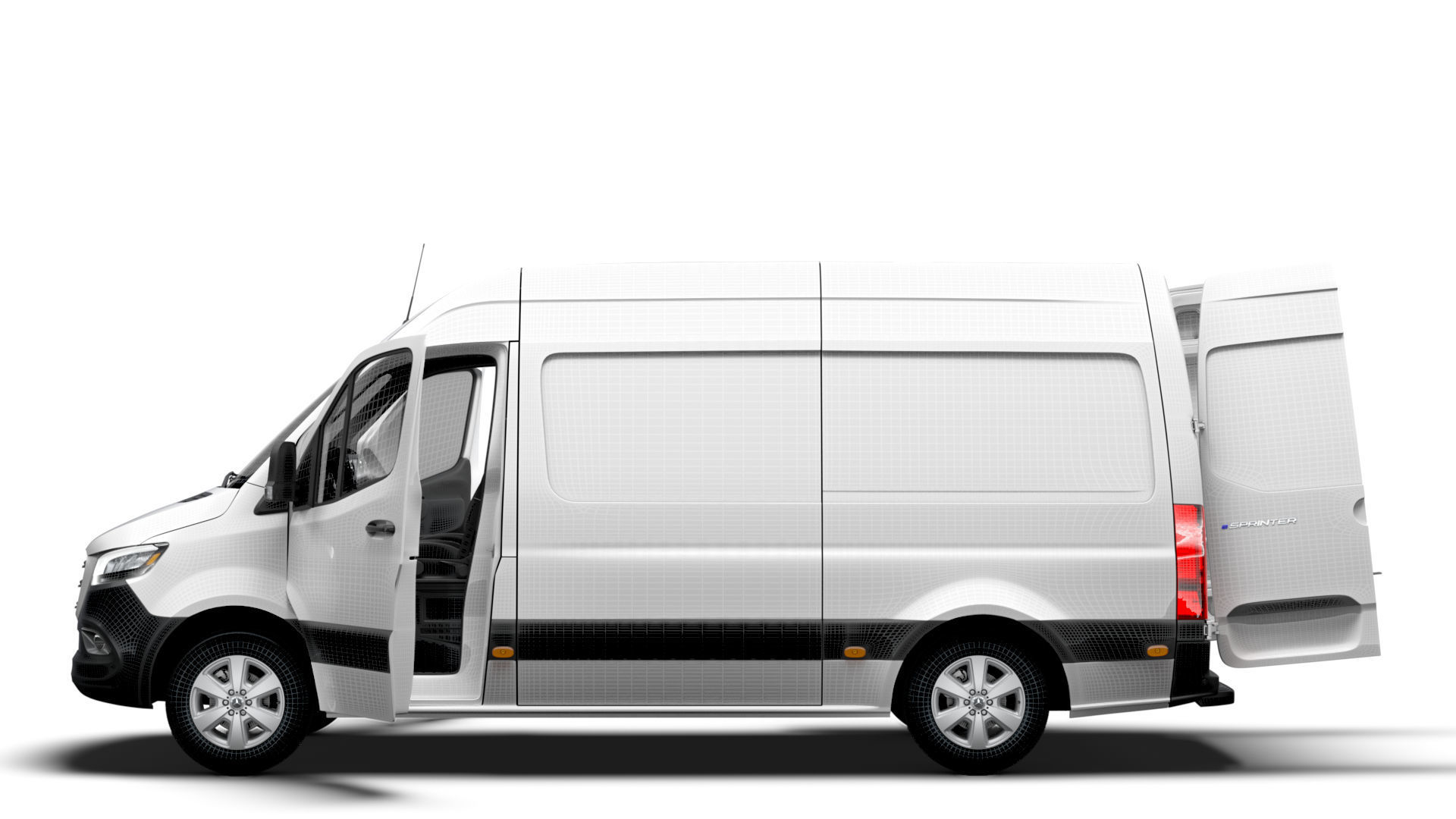 Mercedes Benz eSprinter Panel Van L2H2 RWD HQ Interior 2024 3D model_18