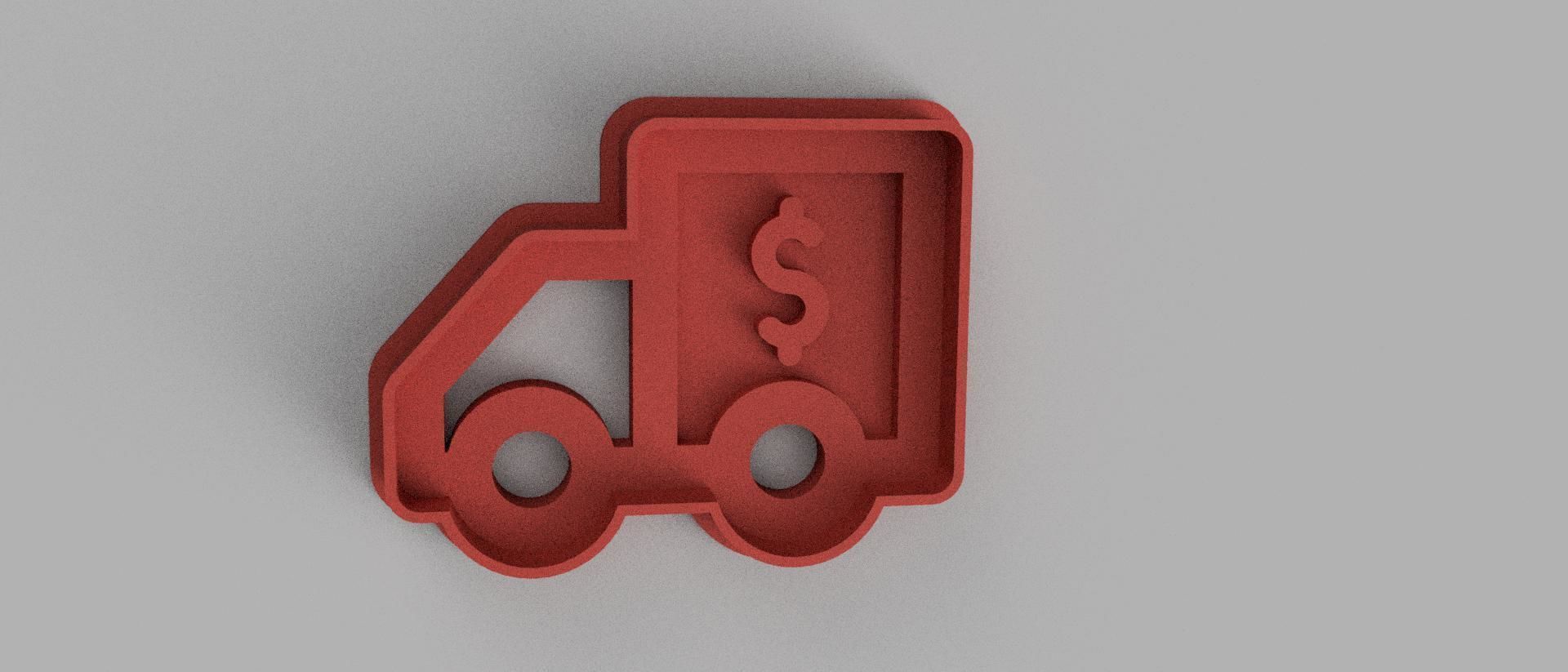 SET 5 COOKIE CUTTER 3D print model truck car 3D print model_2