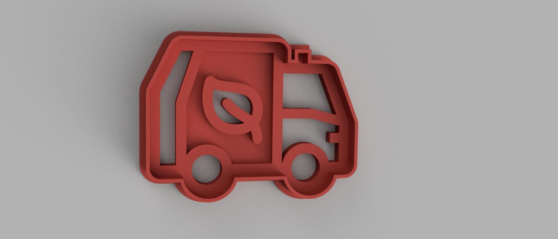 SET 5 COOKIE CUTTER 3D print model truck car 3D print model_4