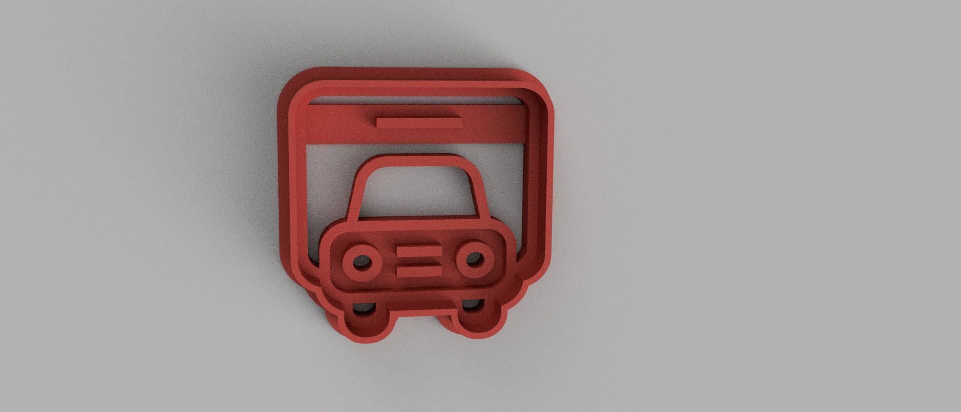 SET 5 COOKIE CUTTER 3D print model truck car 3D print model_1