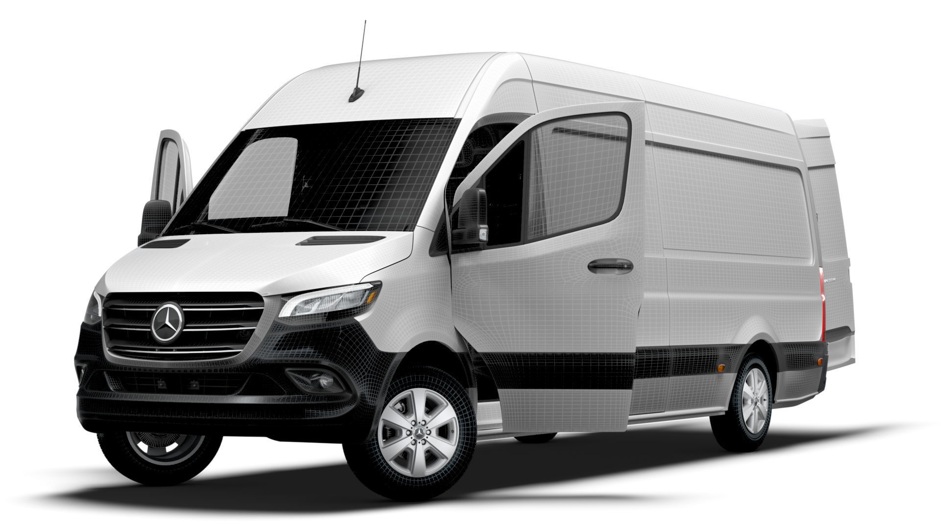 Mercedes Benz eSprinter Panel Van L3H2 RWD HQ Interior 2024 3D model_22