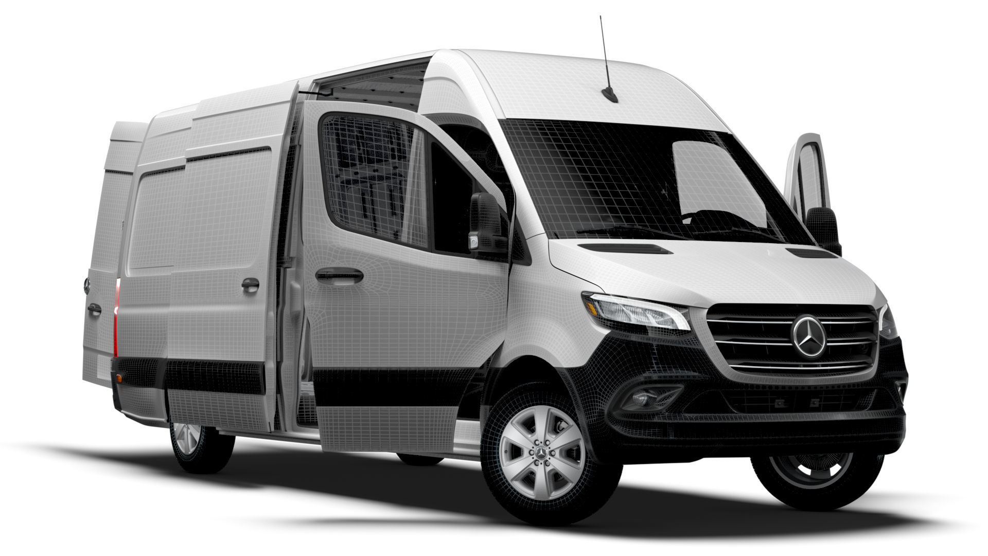 Mercedes Benz eSprinter Panel Van L3H2 RWD HQ Interior 2024 3D model_14