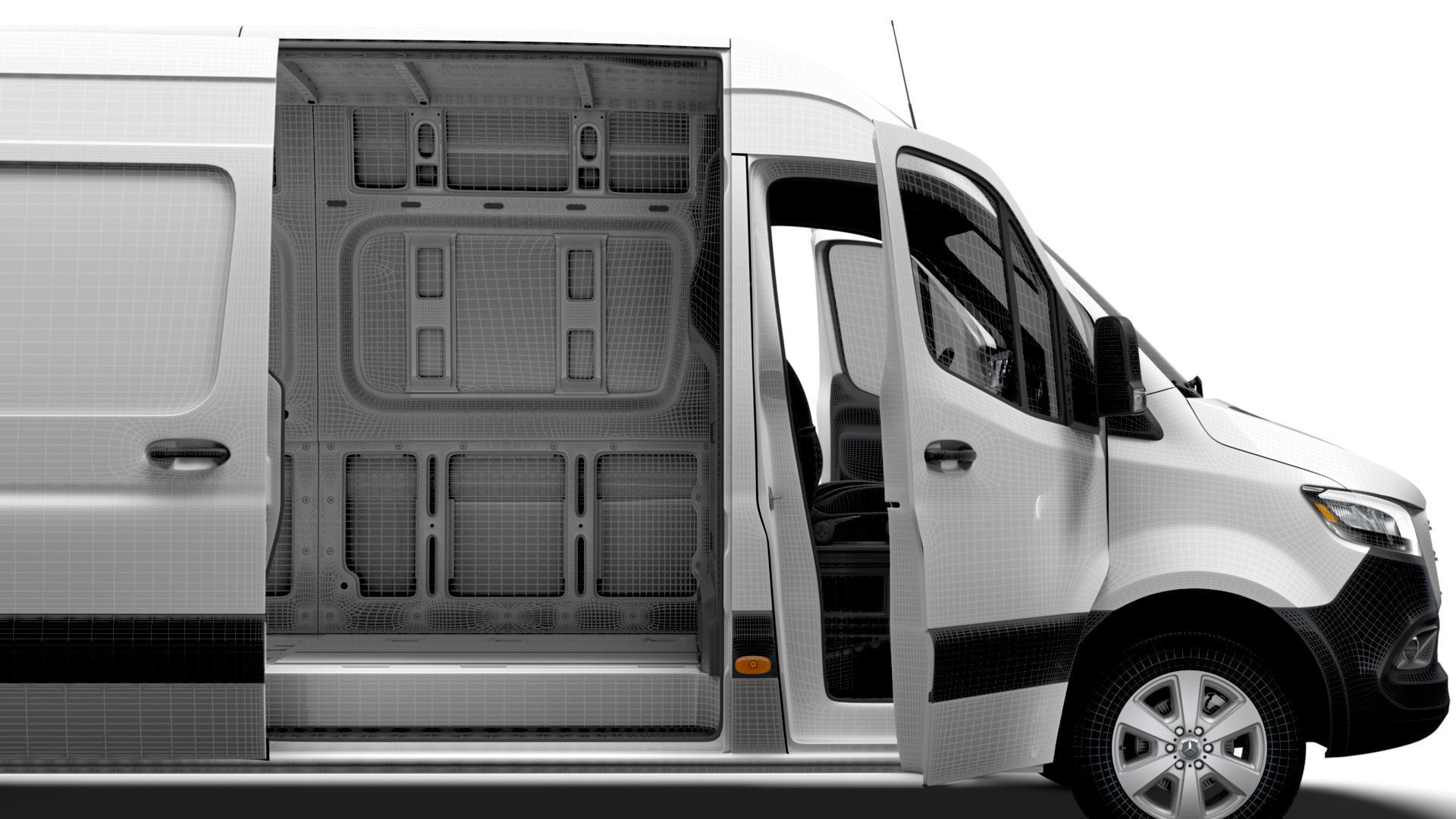 Mercedes Benz eSprinter Panel Van L3H2 RWD HQ Interior 2024 3D model_15