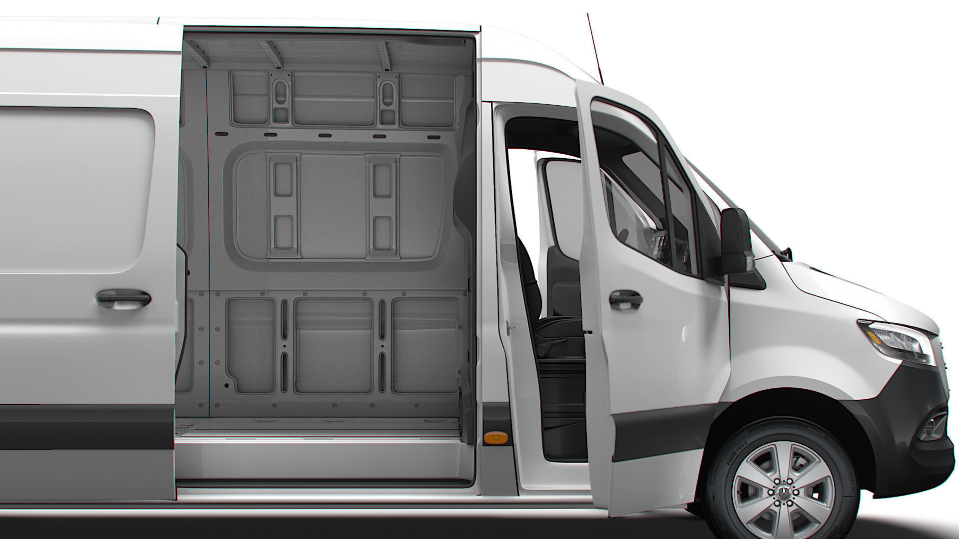 Mercedes Benz eSprinter Panel Van L4H2 RWD HQ Interior 2024 3D model_1
