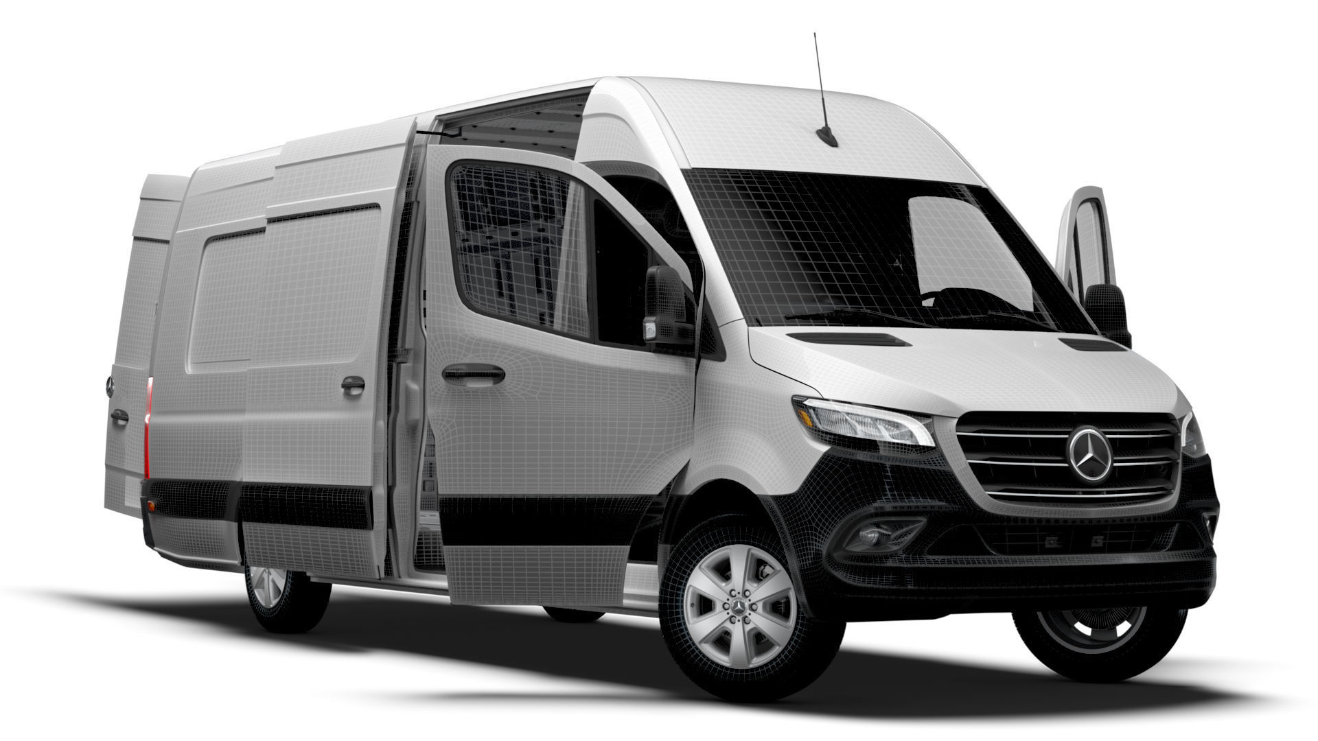 Mercedes Benz eSprinter Panel Van L4H2 RWD HQ Interior 2024 3D model_14