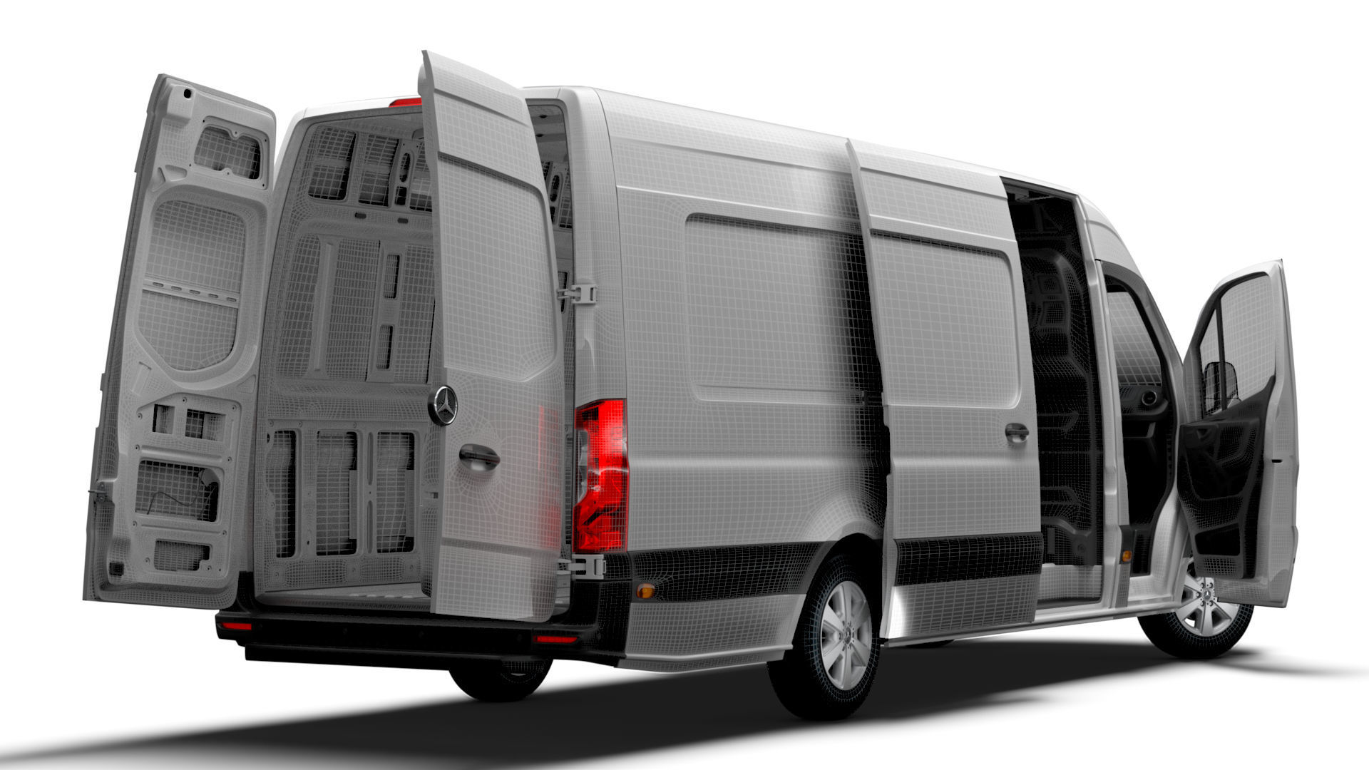 Mercedes Benz eSprinter Panel Van L4H2 RWD HQ Interior 2024 3D model_19