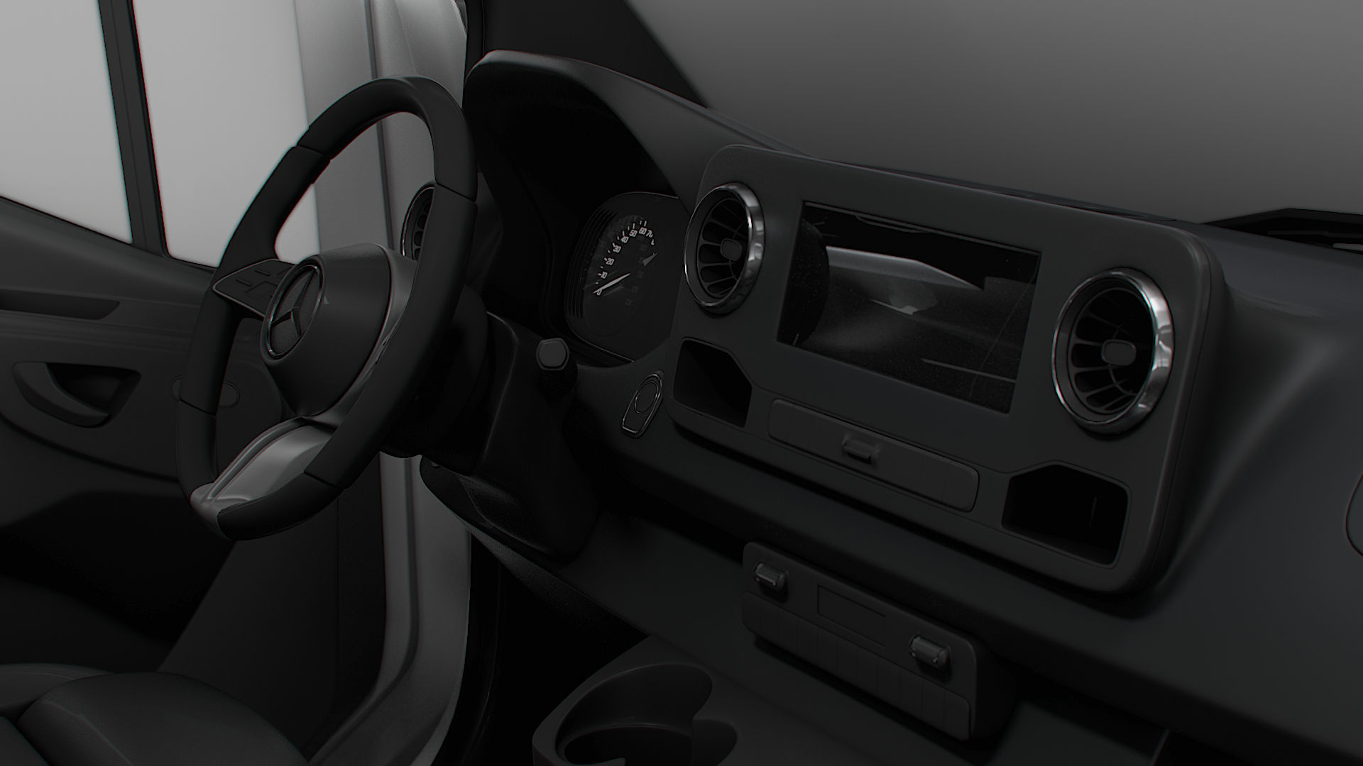 Mercedes Benz eSprinter Panel Van L4H2 RWD HQ Interior 2024 3D model_11
