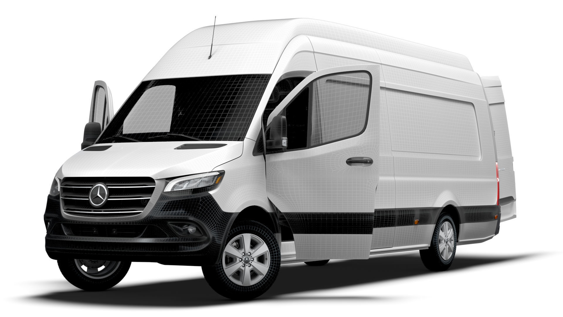 Mercedes Benz eSprinter Panel Van L4H3 RWD HQ Interior 2024 3D model_22