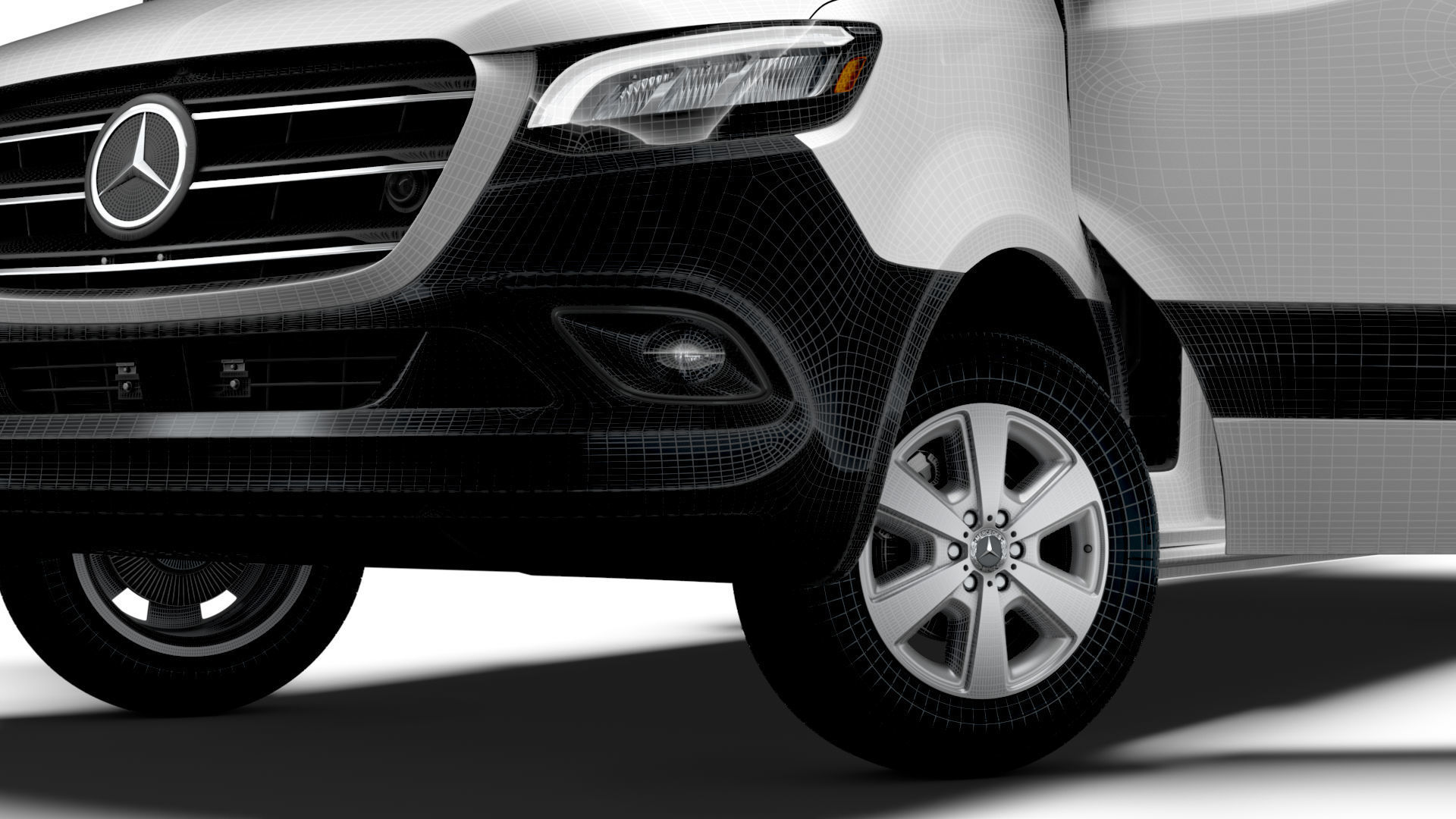 Mercedes Benz eSprinter Panel Van L4H3 RWD HQ Interior 2024 3D model_17