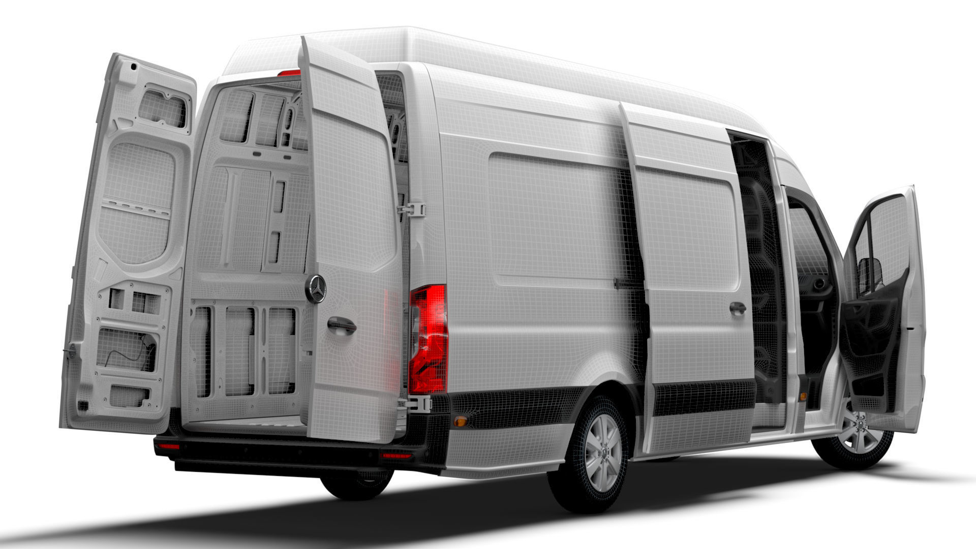 Mercedes Benz eSprinter Panel Van L4H3 RWD HQ Interior 2024 3D model_19