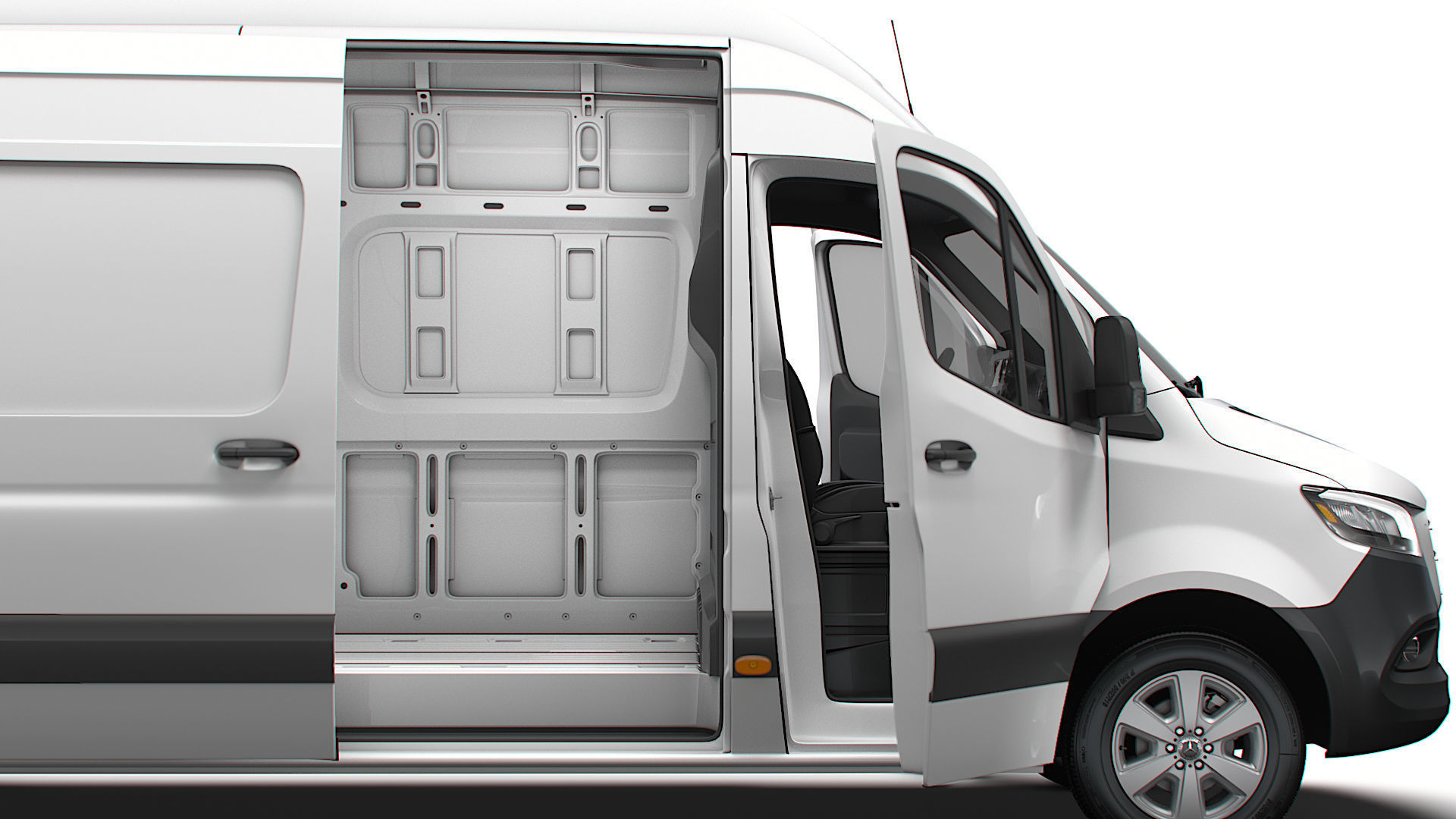 Mercedes Benz eSprinter Panel Van L4H3 RWD HQ Interior 2024 3D model_1