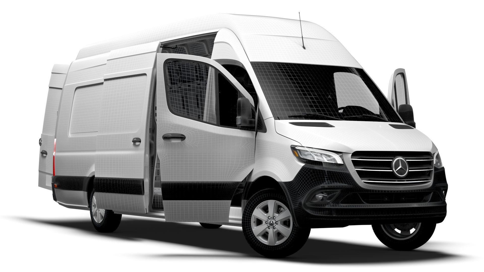 Mercedes Benz eSprinter Panel Van L4H3 RWD HQ Interior 2024 3D model_14