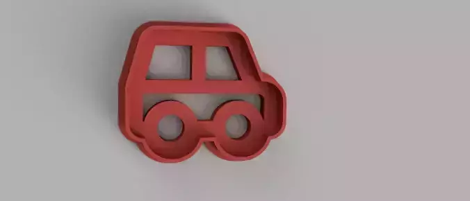 SET 5 COOKIE CUTTER 3D print model bike car