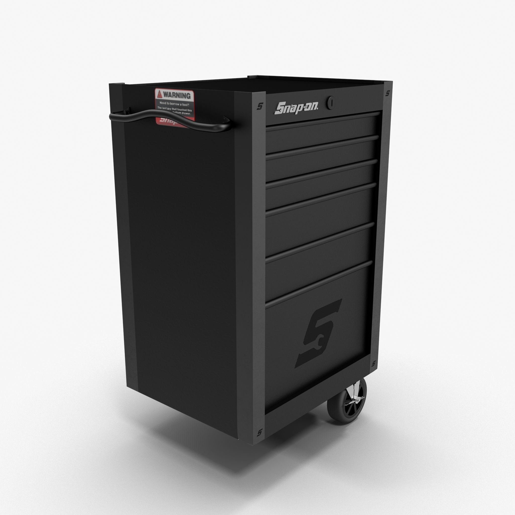 Tool Storage End Black Low-poly 3D model_27