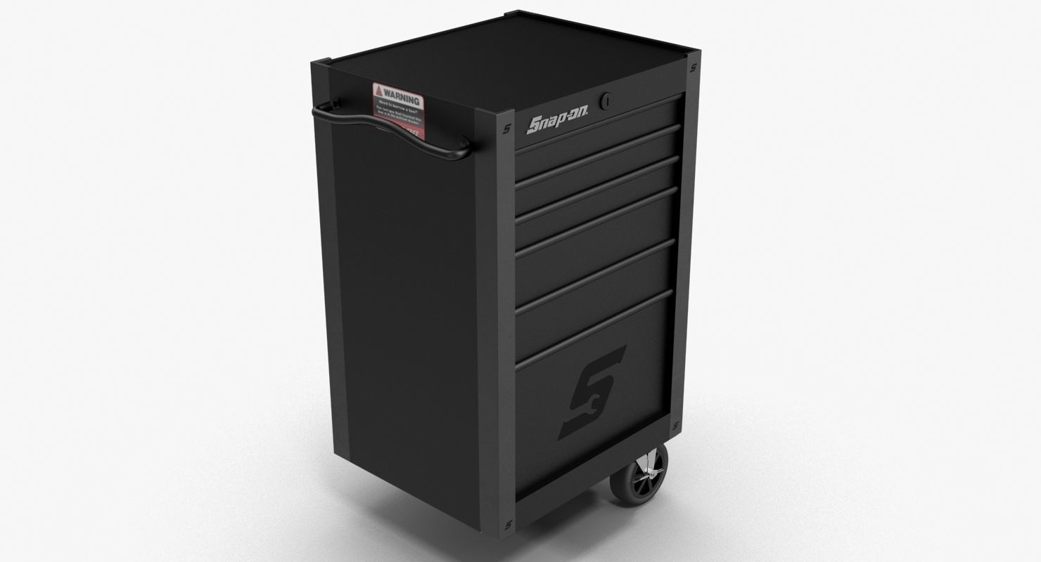 Tool Storage End Black Low-poly 3D model_3