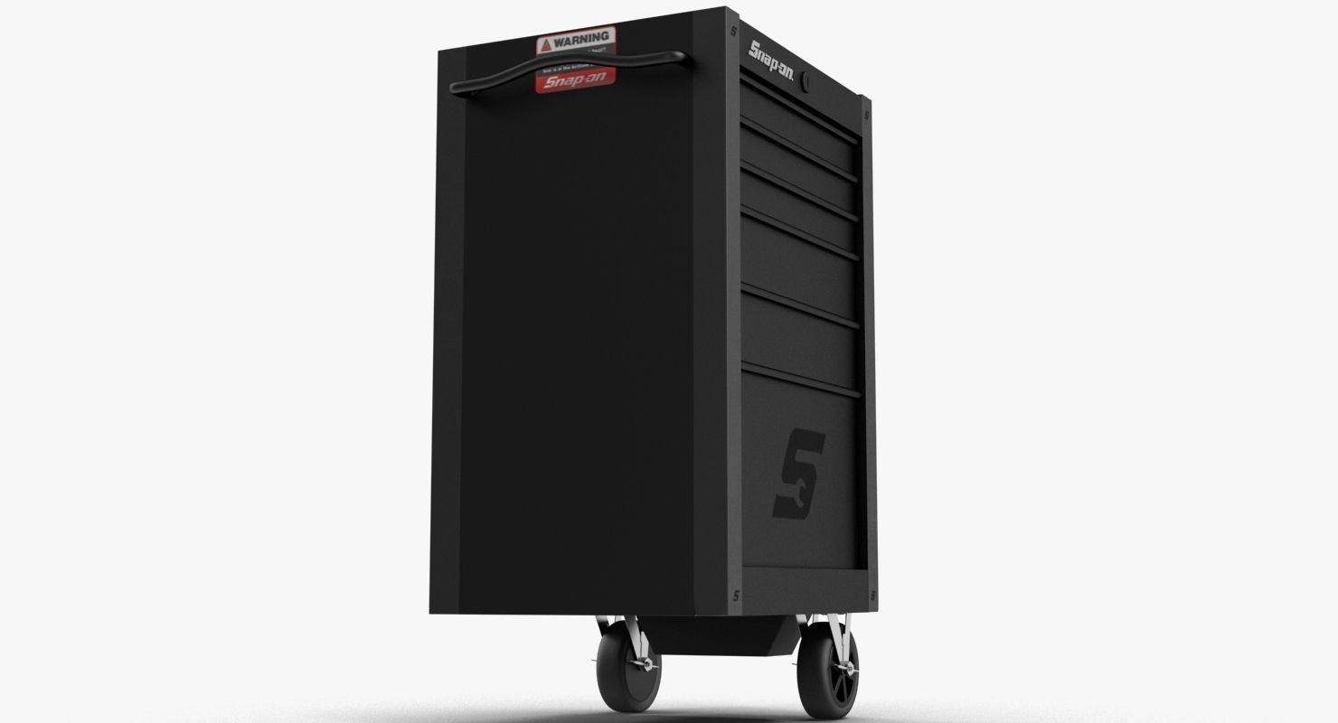 Tool Storage End Black Low-poly 3D model_5