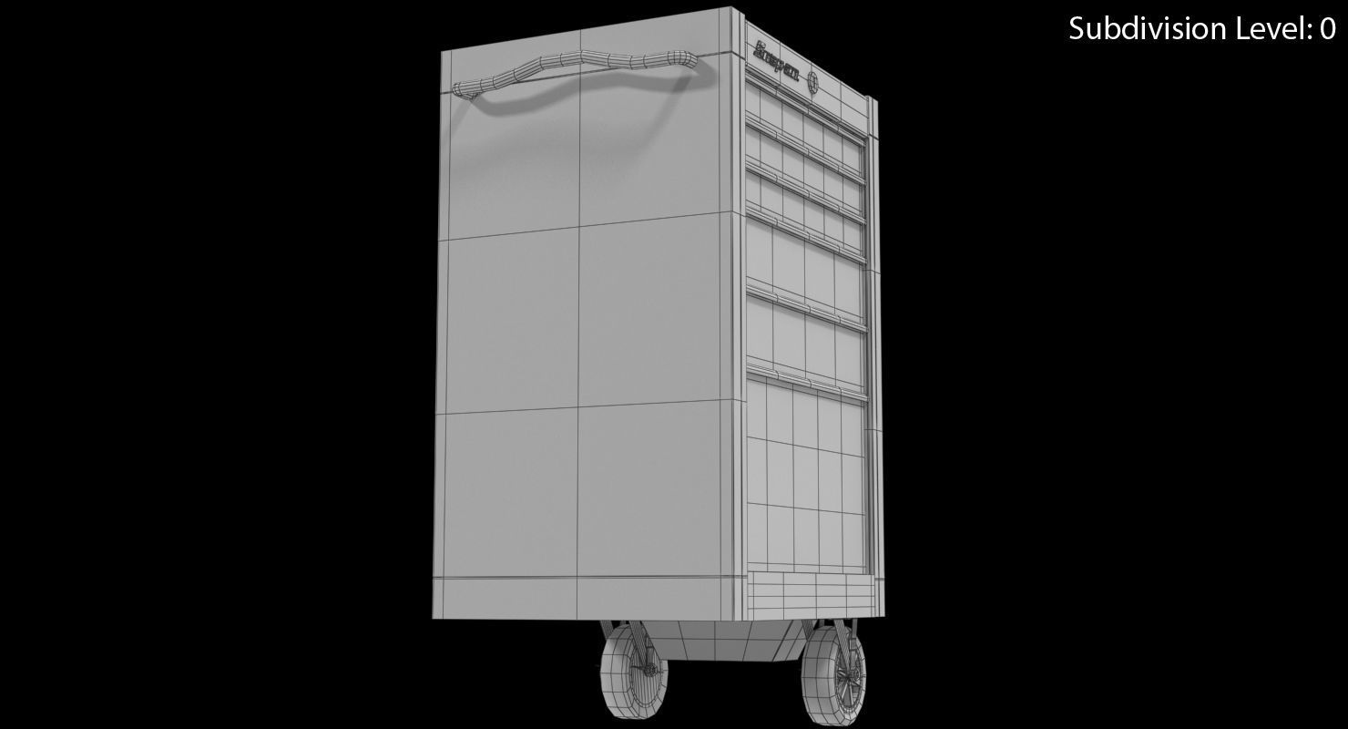 Tool Storage End Black Low-poly 3D model_19