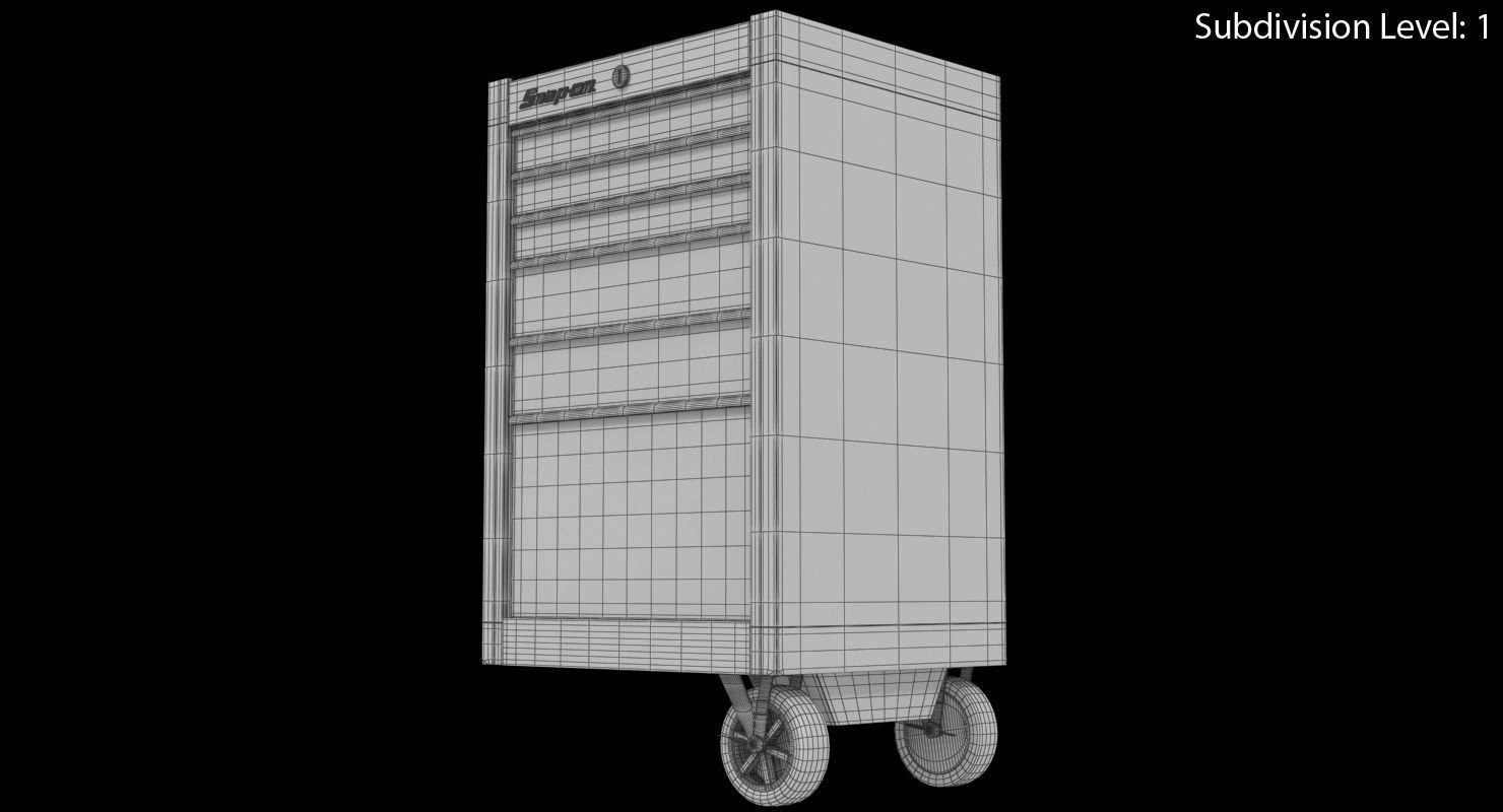 Tool Storage End Black Low-poly 3D model_14