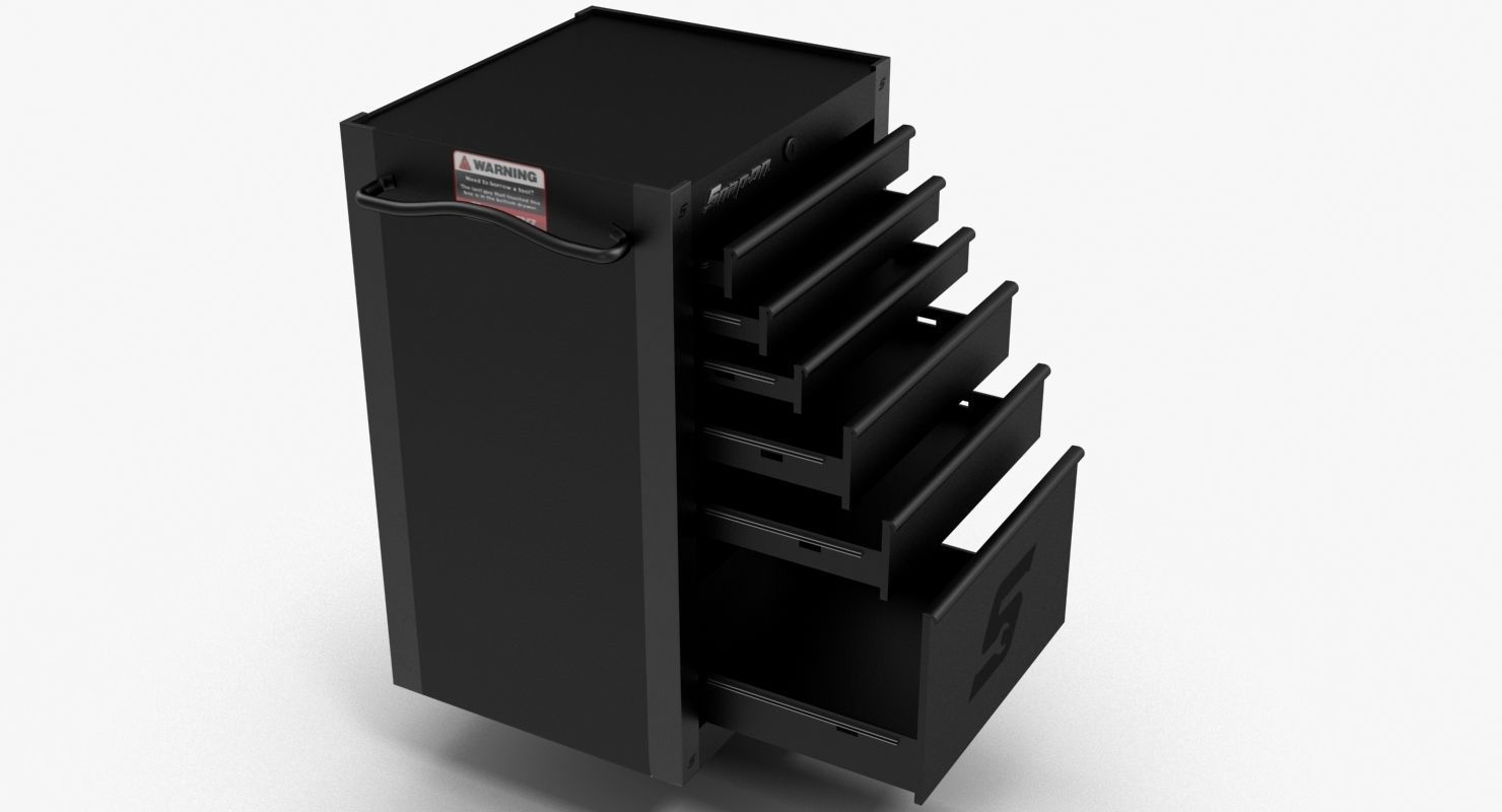 Tool Storage End Black Low-poly 3D model_7