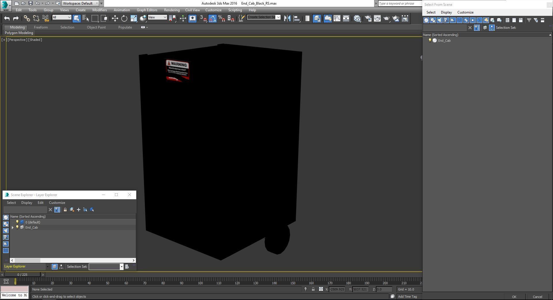 Tool Storage End Black Low-poly 3D model_28