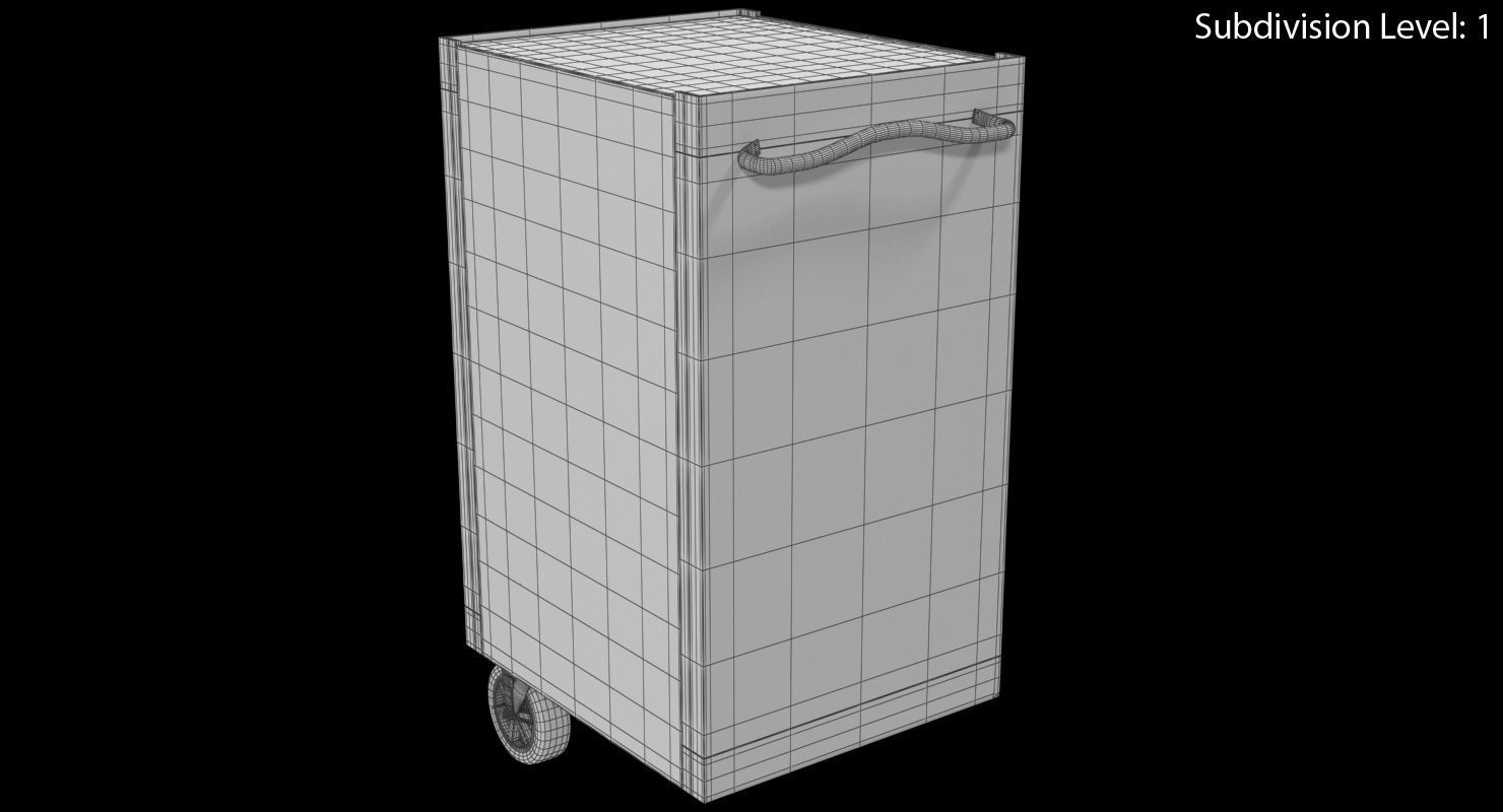 Tool Storage End Black Low-poly 3D model_18