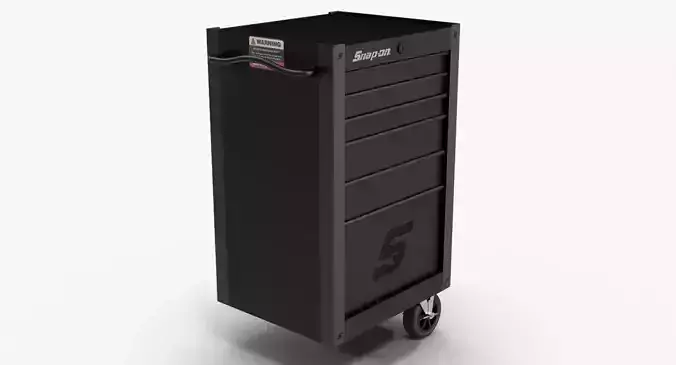 Tool Storage End Black Low-poly 3D model