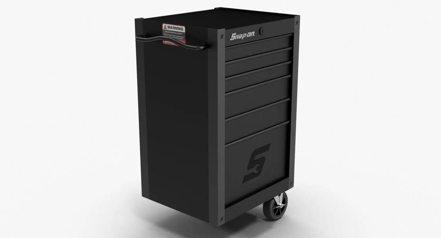 Tool Storage End Black Low-poly 3D model_0