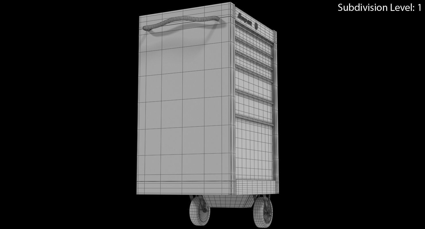 Tool Storage End Black Low-poly 3D model_20