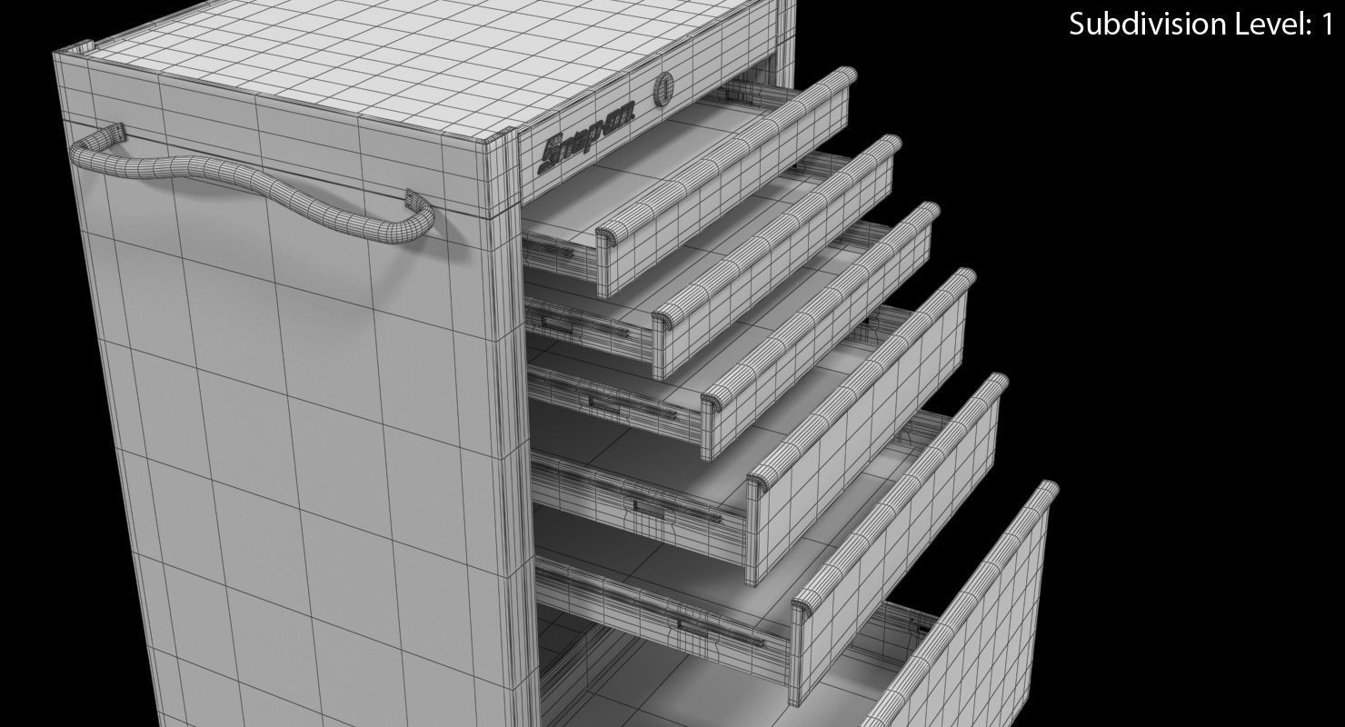 Tool Storage End Black Low-poly 3D model_24