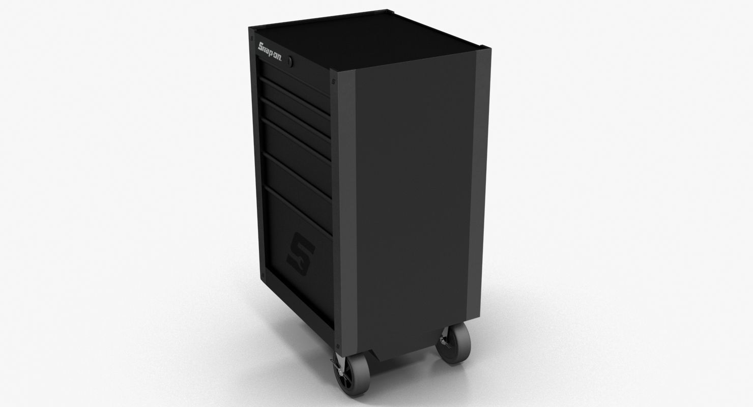 Tool Storage End Black Low-poly 3D model_1