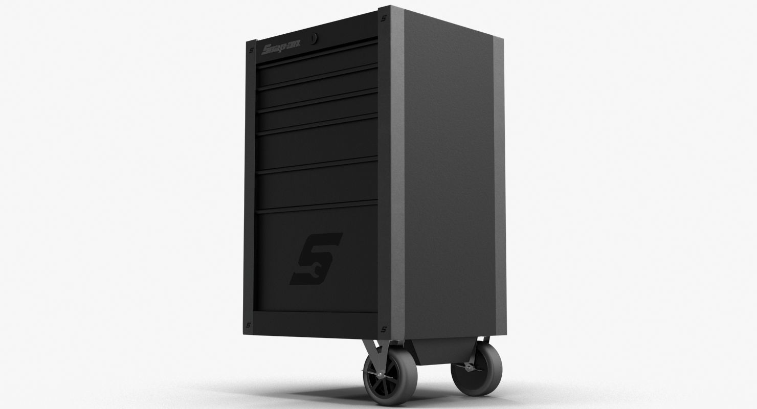 Tool Storage End Black Low-poly 3D model_2