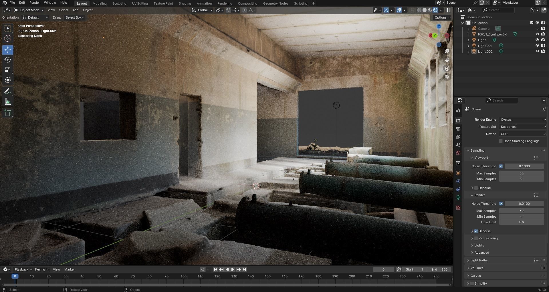 Old abandoned pumping station factory 3D model_9