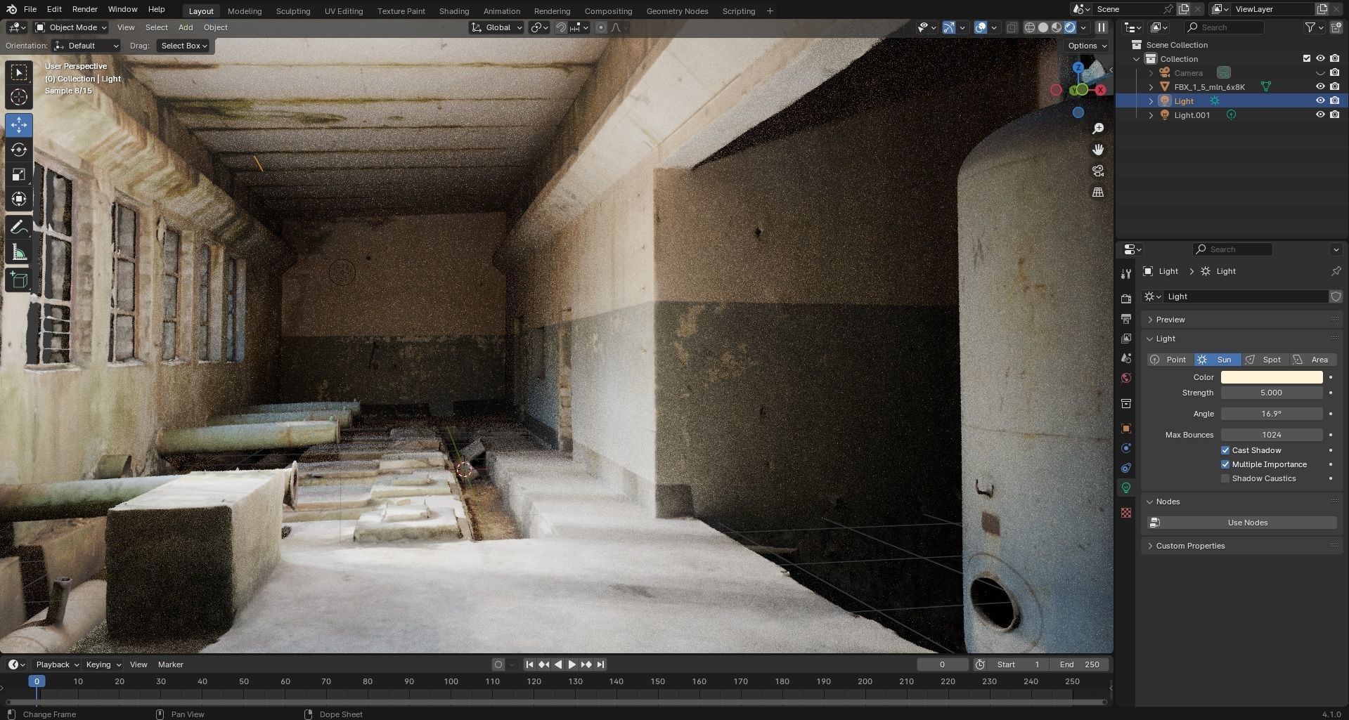 Old abandoned pumping station factory 3D model_10