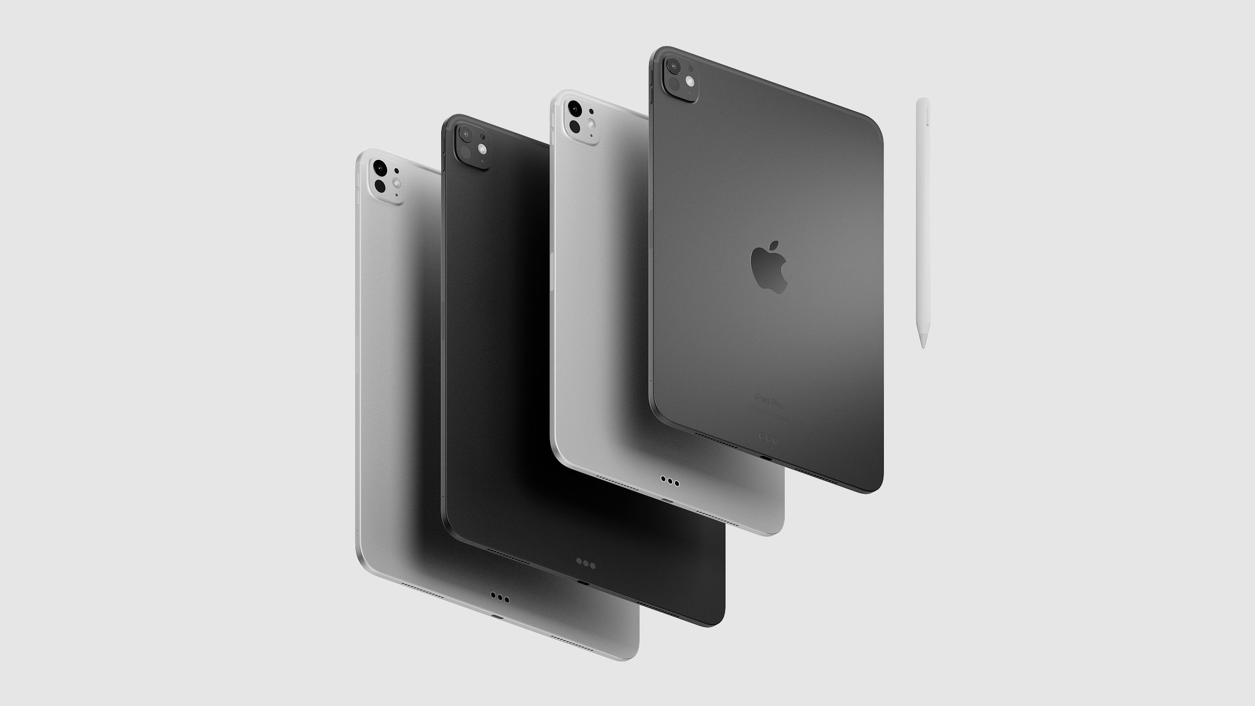 Apple M4 iPad Pro and Pencil Pro - 2024 - 11 and 13 INCH 3D model_1