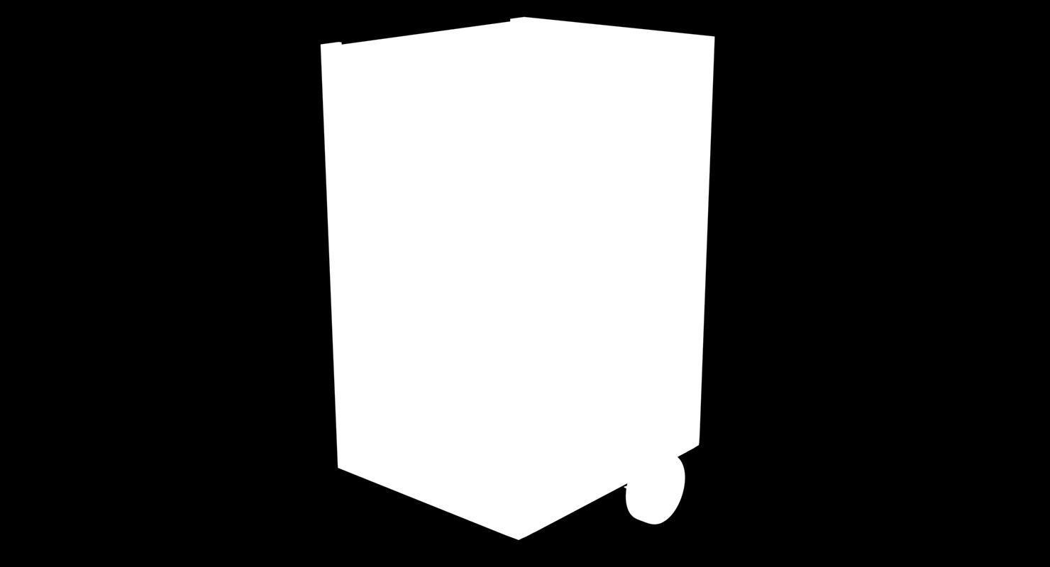 Tool Storage End Blue Low-poly 3D model_8