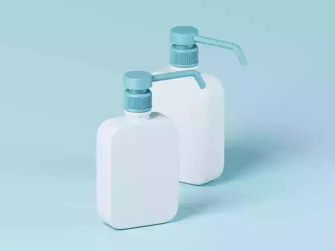Pump Bottle 3D Model