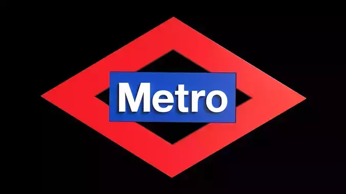 Madrid Metro Logo 3D model