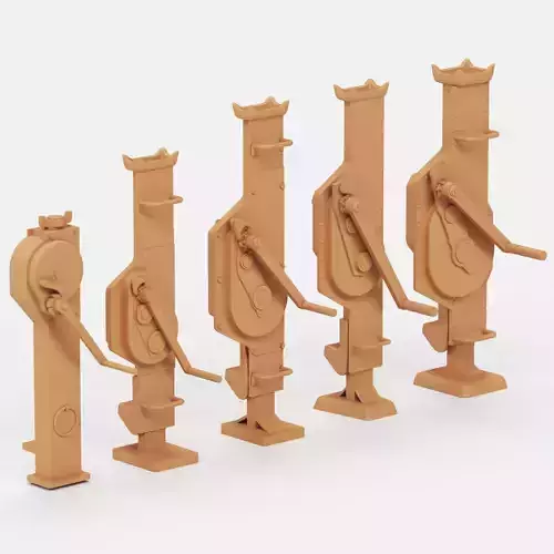WWII German jacks and jack blocks 3D print model