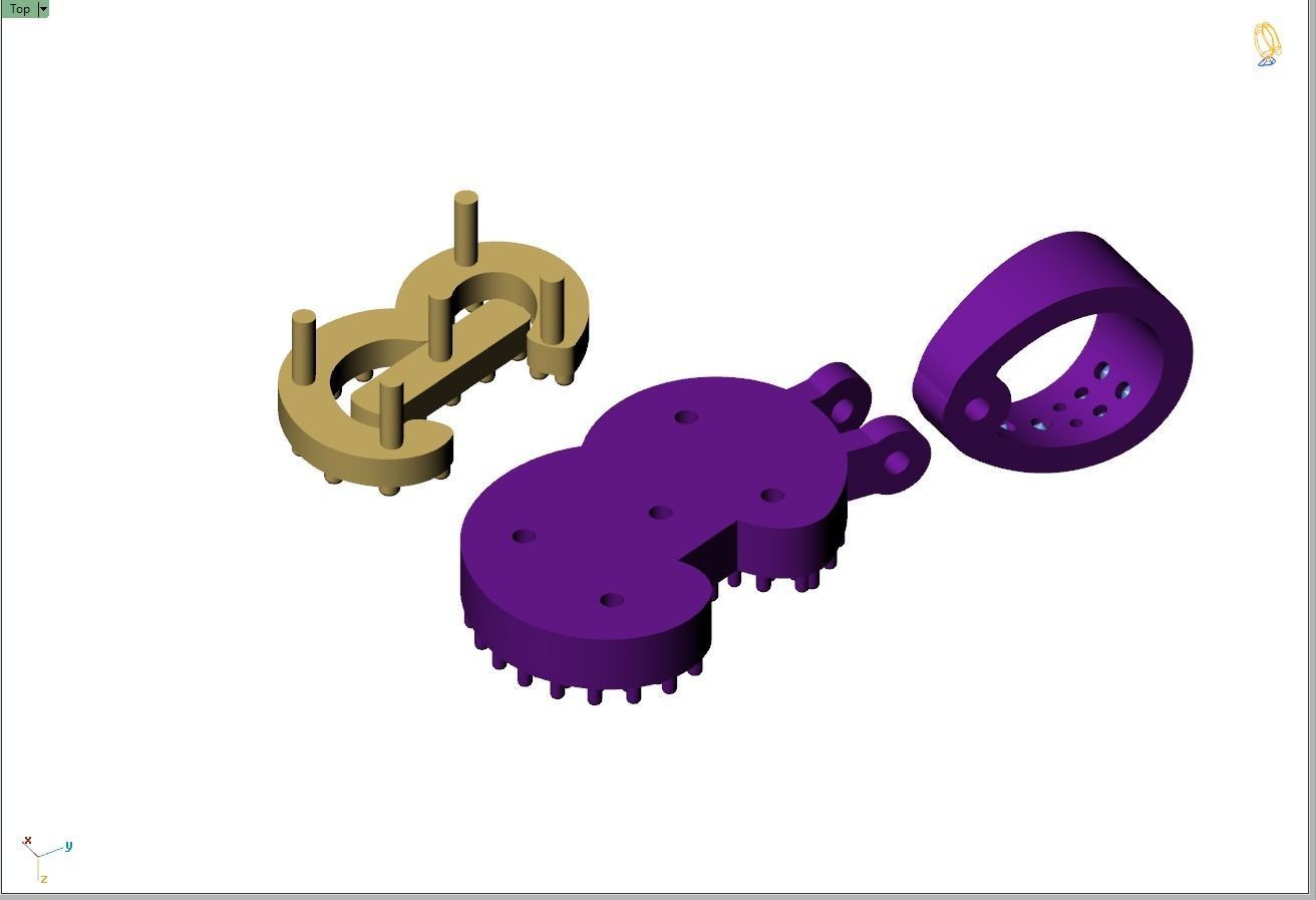 Custom Initial B Letter Diamond Pendant A to Z Alphabet Necklace 3D print model_13