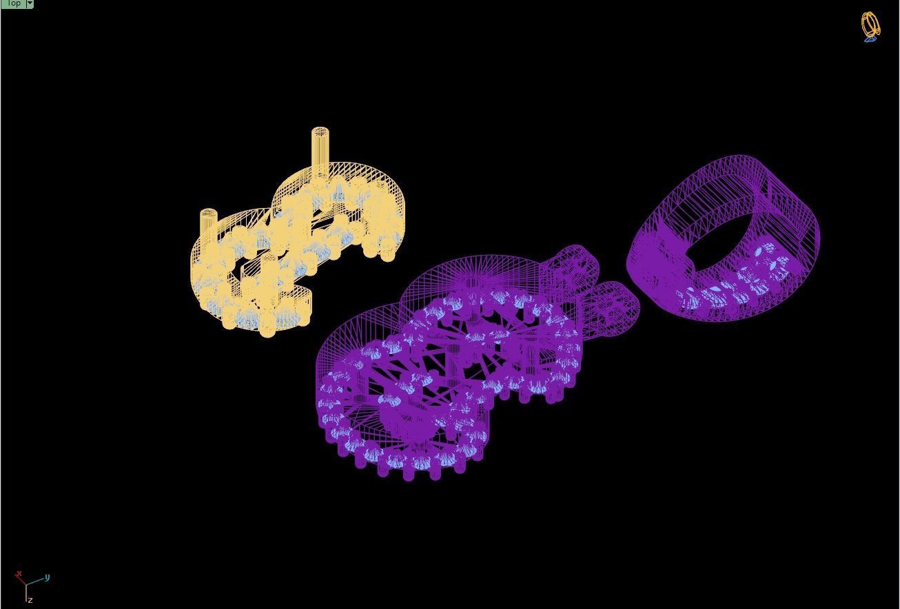 Custom Initial B Letter Diamond Pendant A to Z Alphabet Necklace 3D print model_14