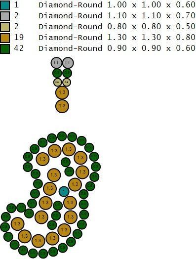 Custom Initial B Letter Diamond Pendant A to Z Alphabet Necklace 3D print model_17