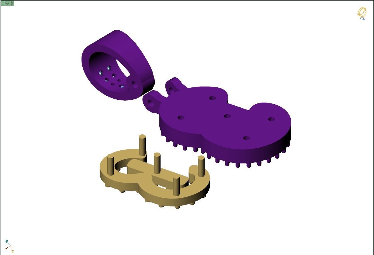 Custom Initial B Letter Diamond Pendant A to Z Alphabet Necklace 3D print model_12