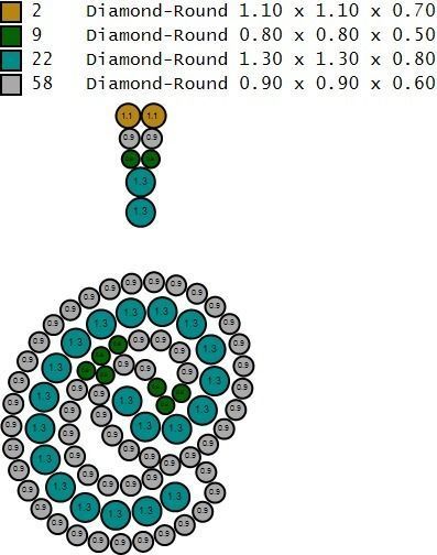 Custom Initial C Letter Diamond Pendant A to Z Alphabet Necklace 3D print model_17